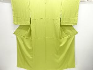 織柄一つ紋色無地着物